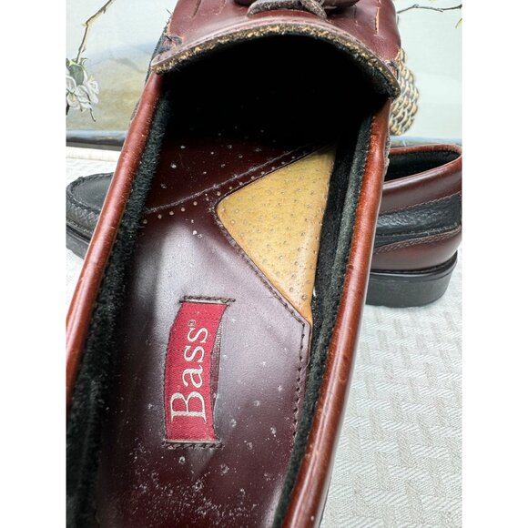 G.H. Bass & Co. Mens Leather Tassel Loafers Size 9M Black & Brown main image 3